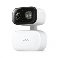 High-resolution hero shot of the white TP-Link Tapo C216 camera (UPC 810142824255) centered on a pure white background.